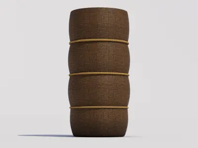 Wicker  Basket Free low-poly 3D model