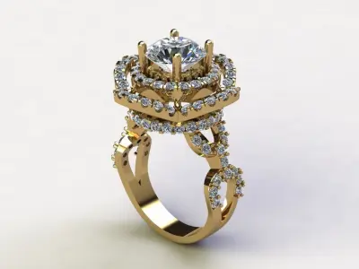 R247 thialand ring jewelry cad file 3D model