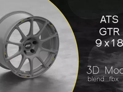 ATS GTR Wheel 3D Model 3D model