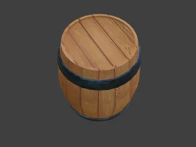 Barrel High poly - Unreal Engine - Barril Low-poly 3D model