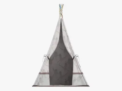 Children tepee with playmat 3D model