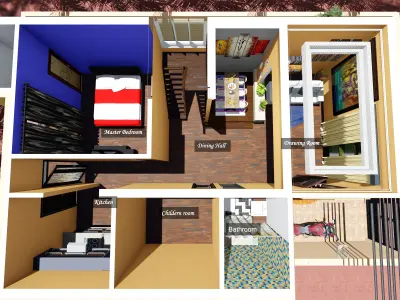 Modern House 3D Model 3D model