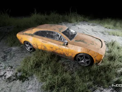 Abandoned Cars Vol3 Low-poly 3D model