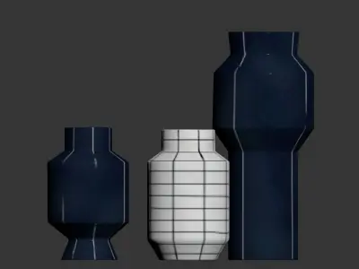 Decorative ceramic vase 2 3D model