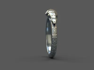 High-Quality 3D Ring Model Low-poly 3D model 5