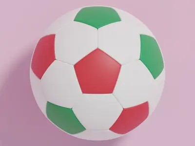 Flag Soccer Ball Collection 3 3D model