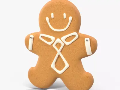 Gingerbread Cookie 2 Low-poly 3D model