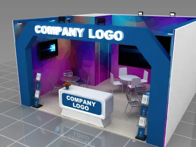 Modular Exhibition Stand 09 3D model