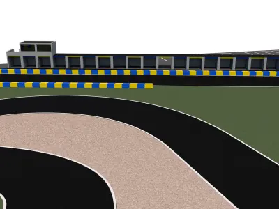 Karting track 3D model