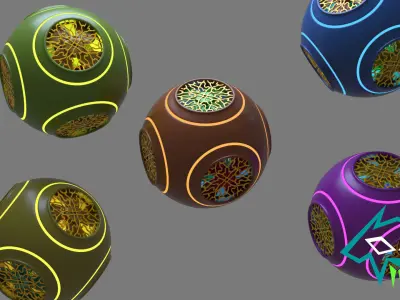 Sci-Fi Powerup Ball Free 3D model