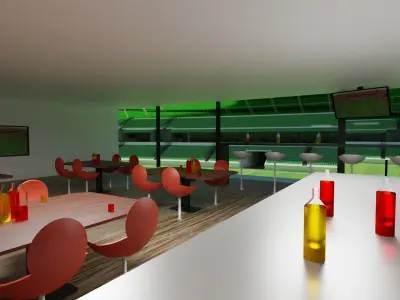 Football Stadium Low-poly 3D model