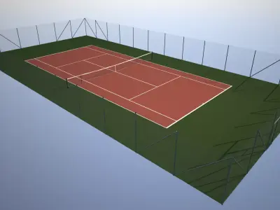 TennisCourt Free 3D model