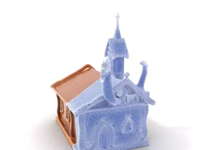 Medieval Dragon Church model pack Low-poly 3D model