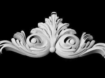 Central decor ornament for furniture 3D model 739