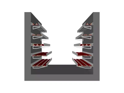 Wall mounted cable trays Free 3D model