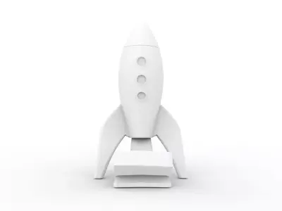 Cartoon Rocket 3D Printable 3D print model