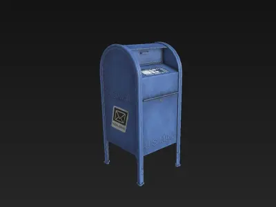 US Mailbox Free low-poly 3D model