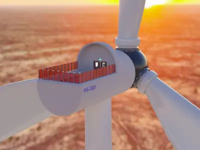 renewable energy windmill 3D model