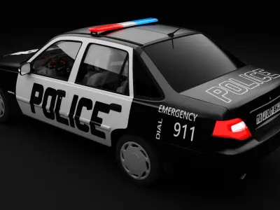 chevrolet nexia 2 police 3D model