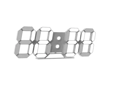 Digital Clock Low-poly 3D model