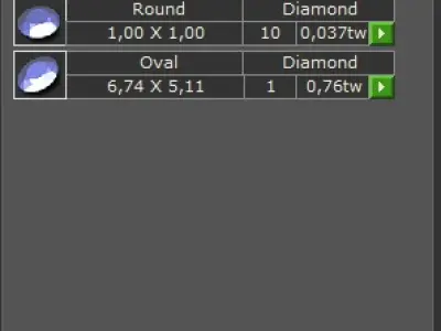 Ring with oval diamond and matching band 4886 3D print model