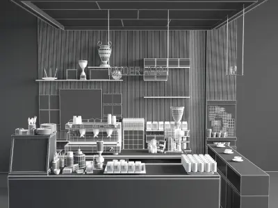 Coffee Kiosk 7 3D model