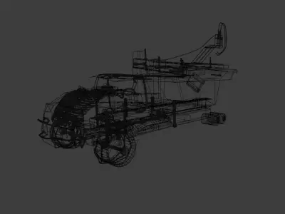 Abstract truck Low-poly 3D model