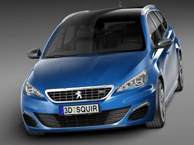 Peugeot 308 GT SW 2015 3D model