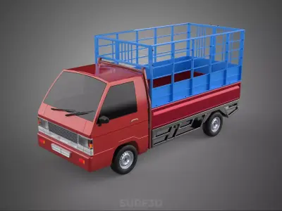 TRANSPORT CATTLE TRAILER RACK FENCE TRUCK PICKUP CARRY FLATBED 3D model