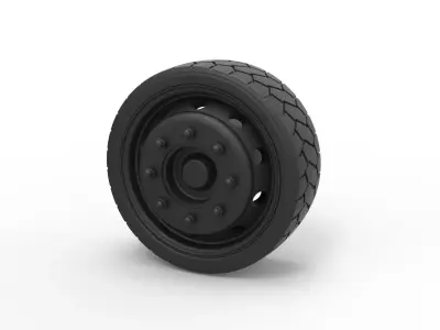 Low profile wheel 3D print model