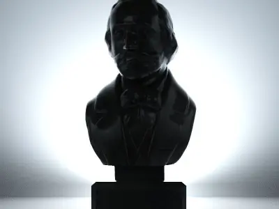 Statue - Arnold Render Low-poly 3D model