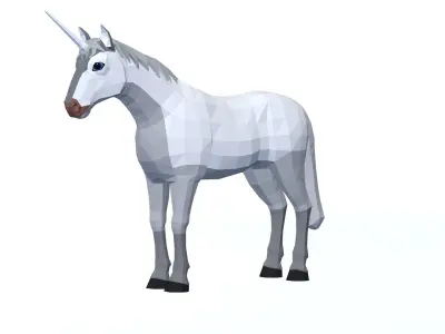 LowPoly Unicorn Low-poly 3D model