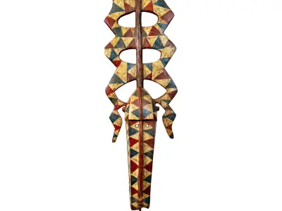 Burkina Faso Nwenke Helmet Mask 3D model