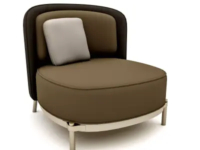 The decorative modern chair 02 Low-poly 3D model