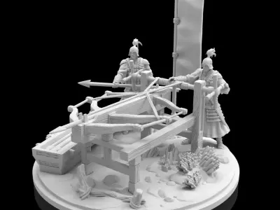The Age of Empires Asian Dynasties and Their Crossbow Cars 3D print model