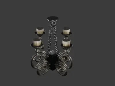 Medieval Chandelier 3D model