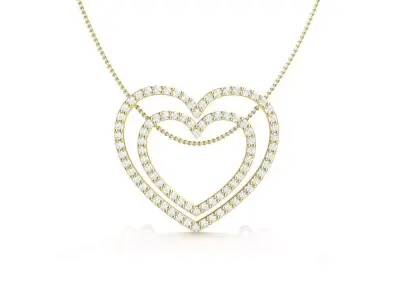 HEART PENDANT 3D print model 5