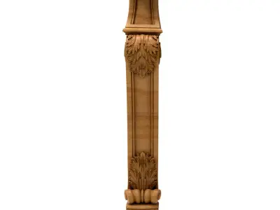 3D Model STL Column ornately carved door handle 3D model