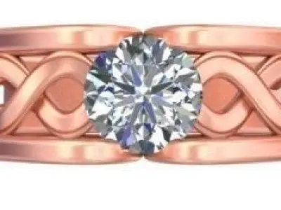 Knotting style ring GR-74 3D print model