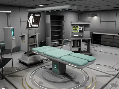 SciFi Space Medical Room 3D model