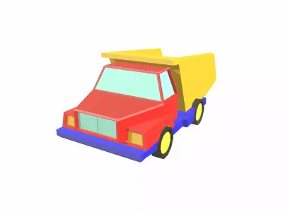 Cartoon Truck 3d model Low-poly 3D model
