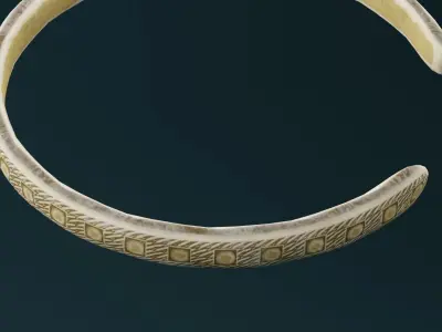 Golden Bangle  Low-poly 3D model purchase