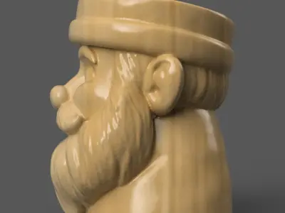 santa clause planter - garden urn - candy dish - candle holder 2 3D print model