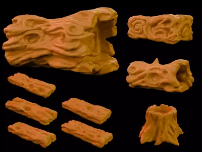 Wood Stylized Free 3D model