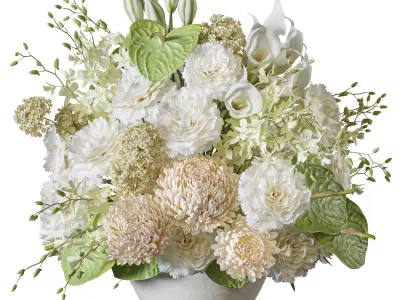 Flower Set 107 Pure Botanical Charm 3D model