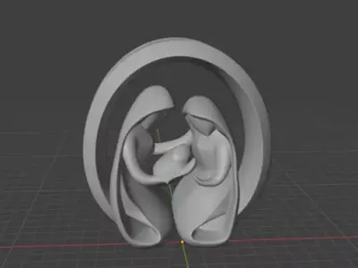 Jesus Born Nativity Statue STL  3D print model