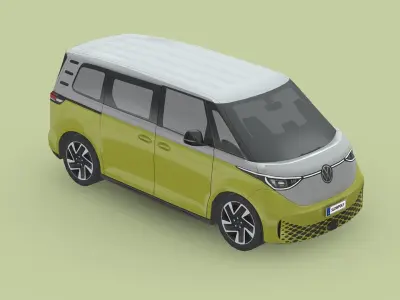 Volkswagen ID Buzz Low-poly 3D model