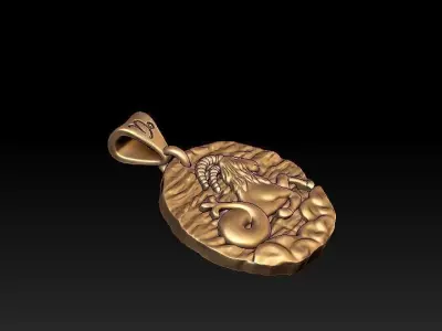 Horoscope Capricorn pendant 3D print model