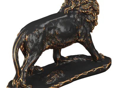 Lion figurine 3D model