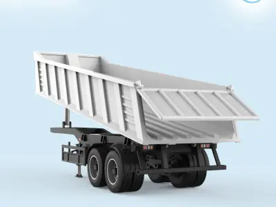 Heavy Tipper Trailer 3D print model
